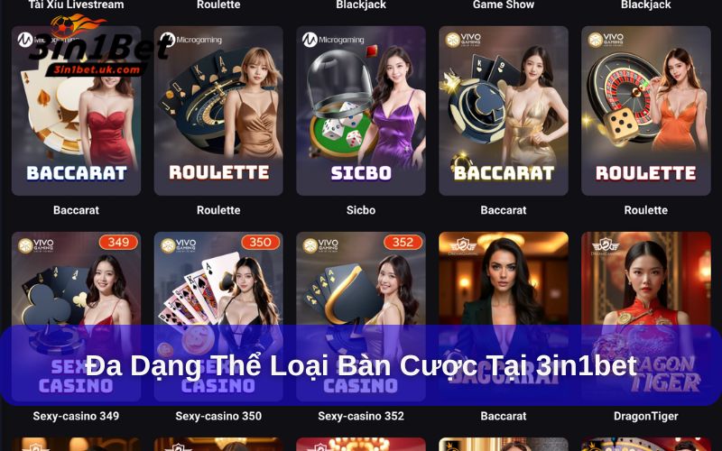 Baccarat - Đa Dạng Bàn Cược, Tỷ Lệ Thưởng Cao Tại 3in1bet Đa dạng biến thể, bàn cược baccarat tại 3in1bet