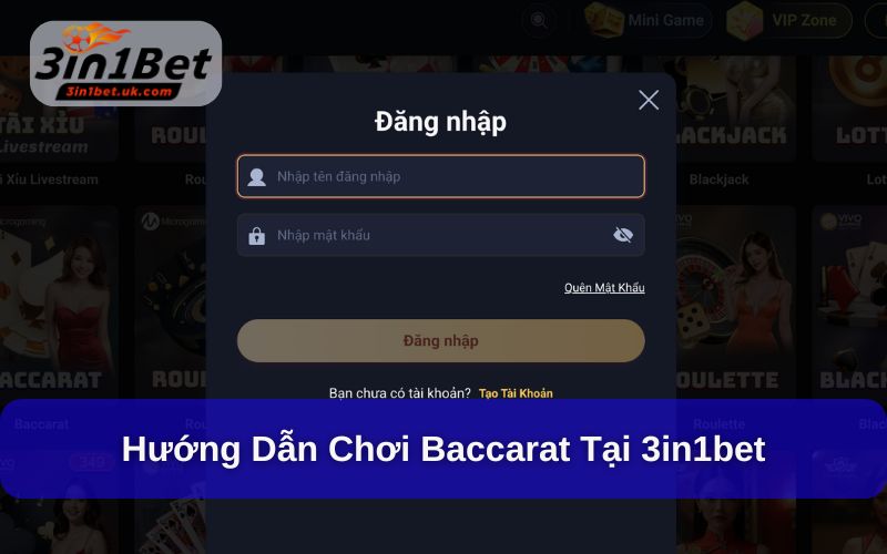Baccarat - Đa Dạng Bàn Cược, Tỷ Lệ Thưởng Cao Tại 3in1bet Hướng dẫn chơi baccarat tại nhà cái 3in1bet