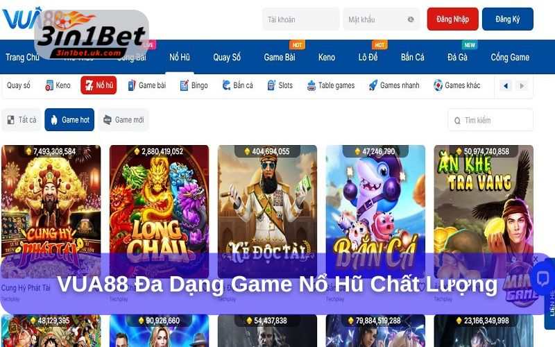 Top 5+ Nhà Cái Nổ Hũ Uy Tín, Trả Thưởng Xanh Chín Nhà cái nổ hũ uy tín nên tham gia gọi tên VUA88