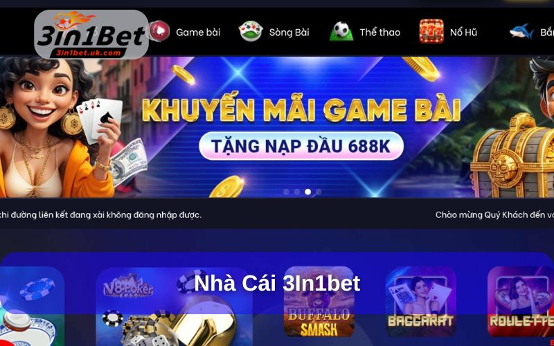Top Nhà Cái Uy Tín, Chất Lượng, An Toàn Nhất Năm 2025 3In1bet - Sân chơi giải trí tuyệt vời hiện nay